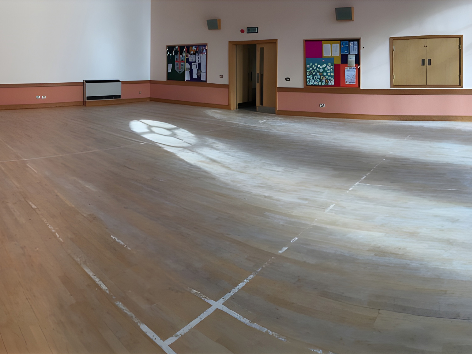 Salisbury methodist church flooring before restoration