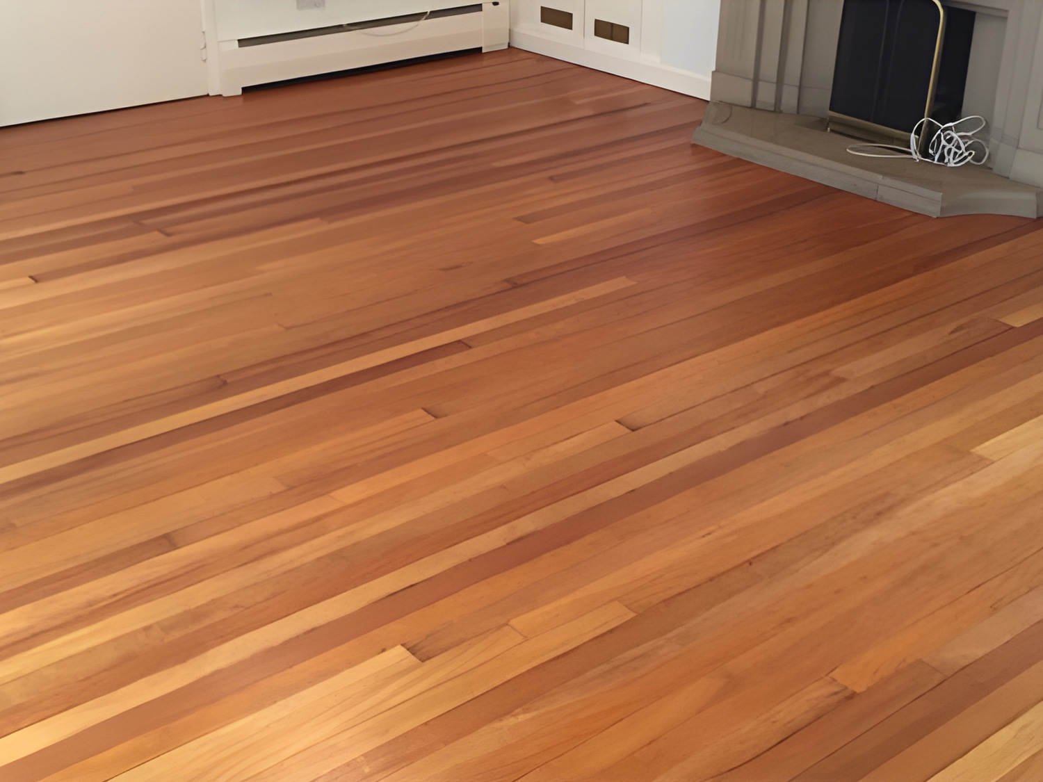 Floor sanding in Andover for David in his living room after job completion.