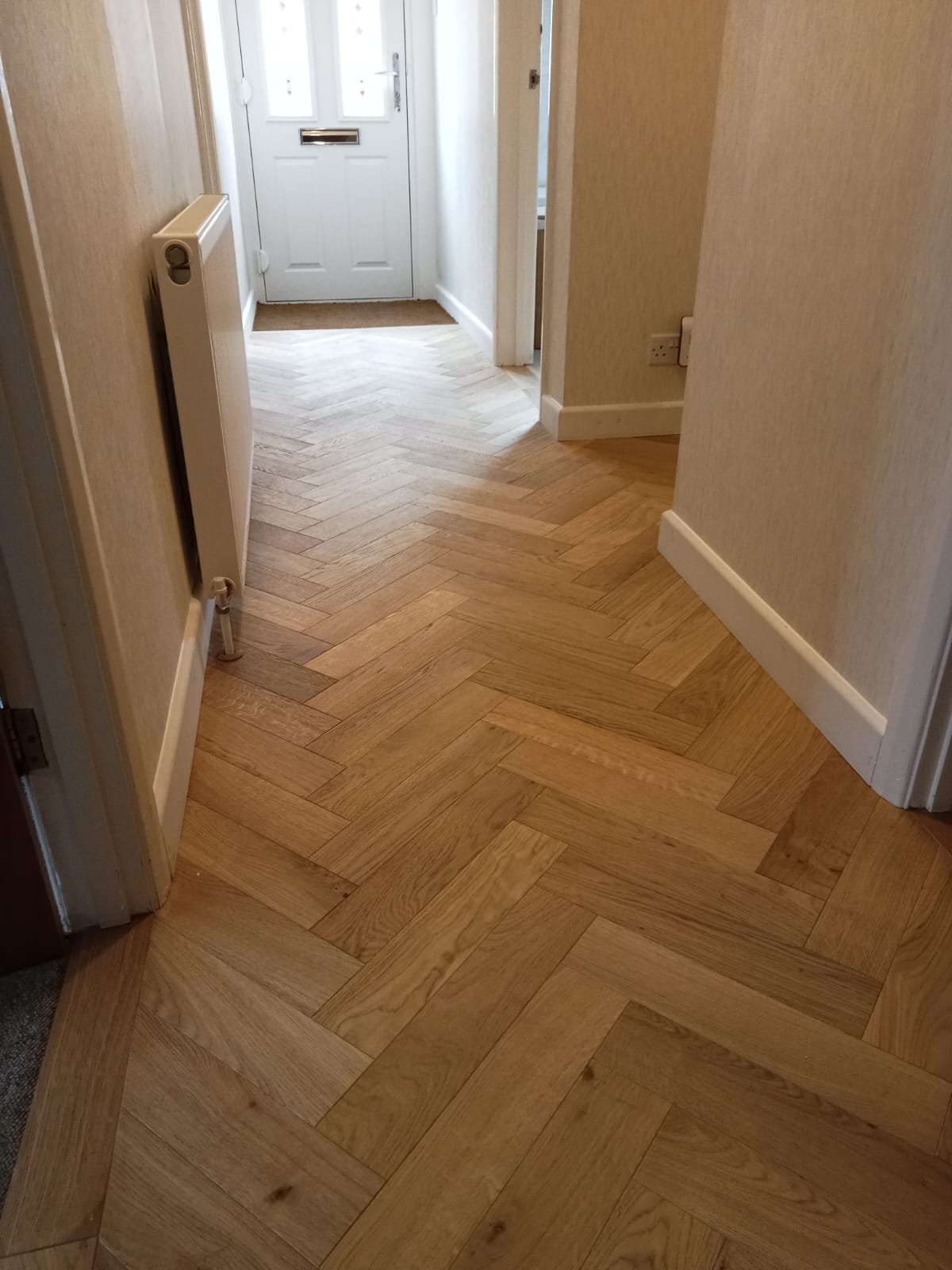 Rustic Oak Herringbone Parquet Flooring, Southampton