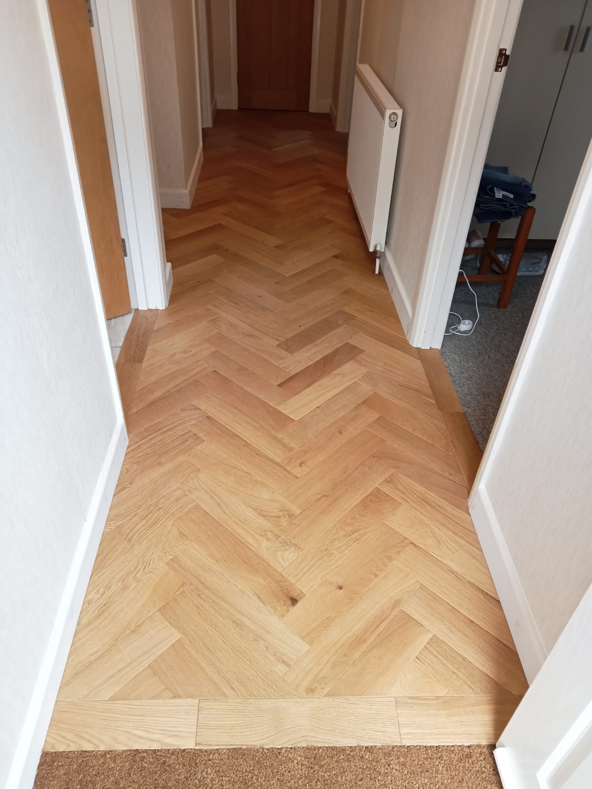 Rustic Oak Herringbone Parquet Flooring, Southampton
