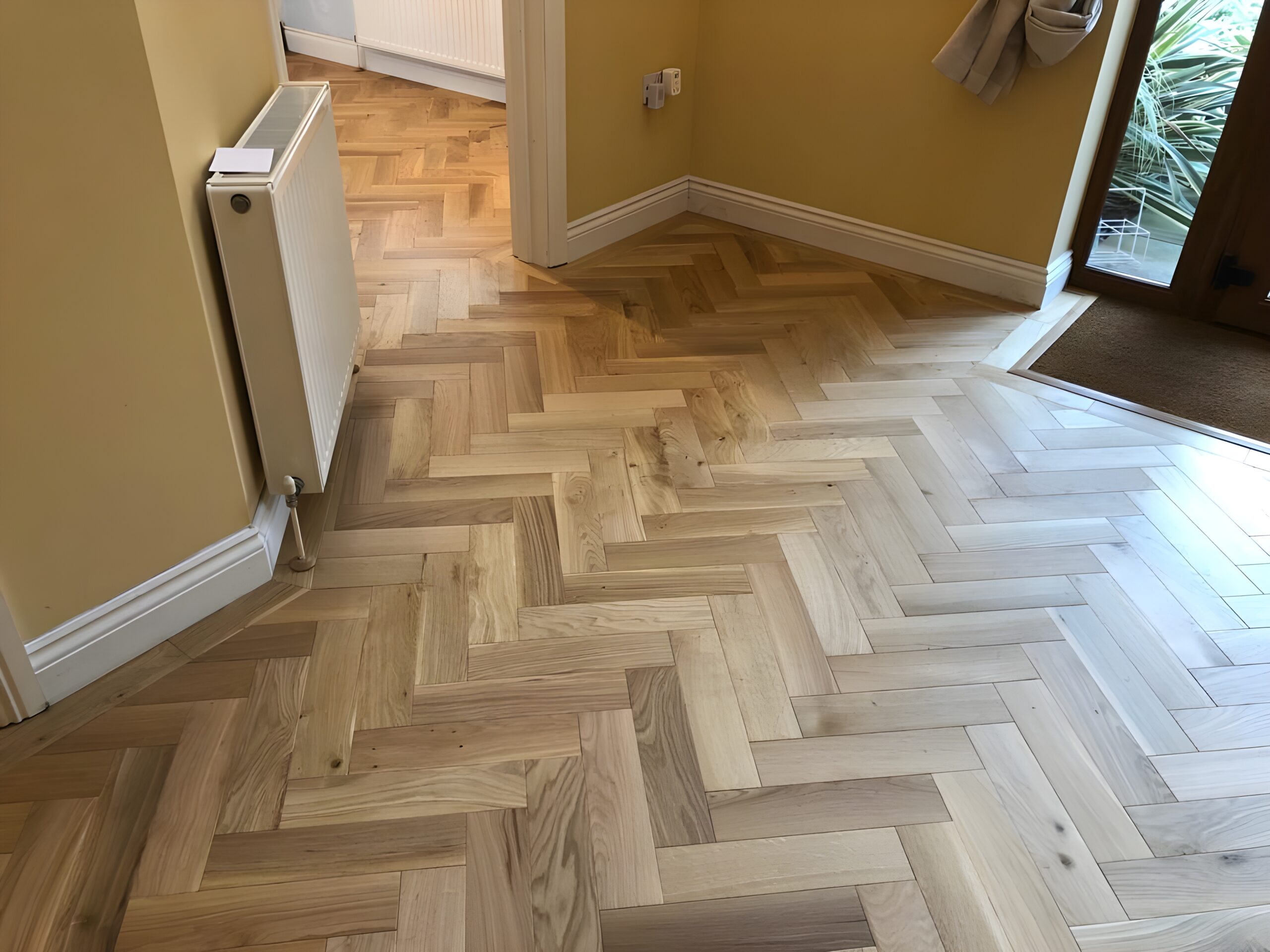 Oak Herringbone Parquet Flooring Installed, Basingstoke