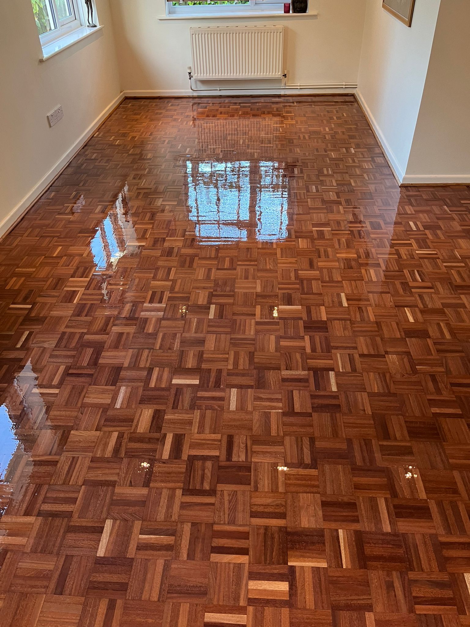 Merbau Mosaic Parquet Restoration, Tisbury