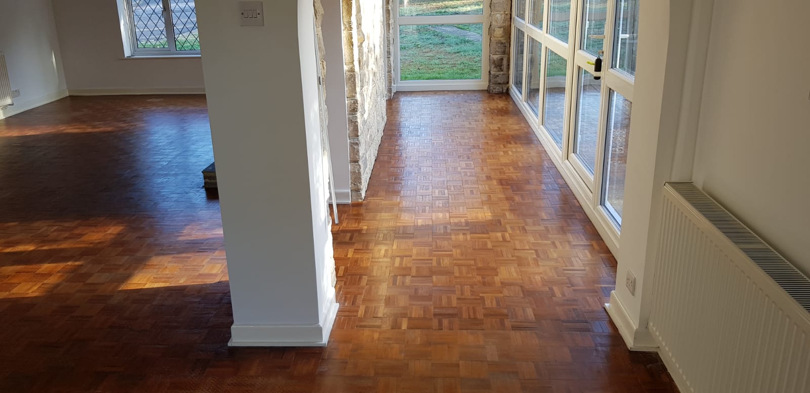 Jatoba Mosaic Parquet Floor Restoration, Lymington