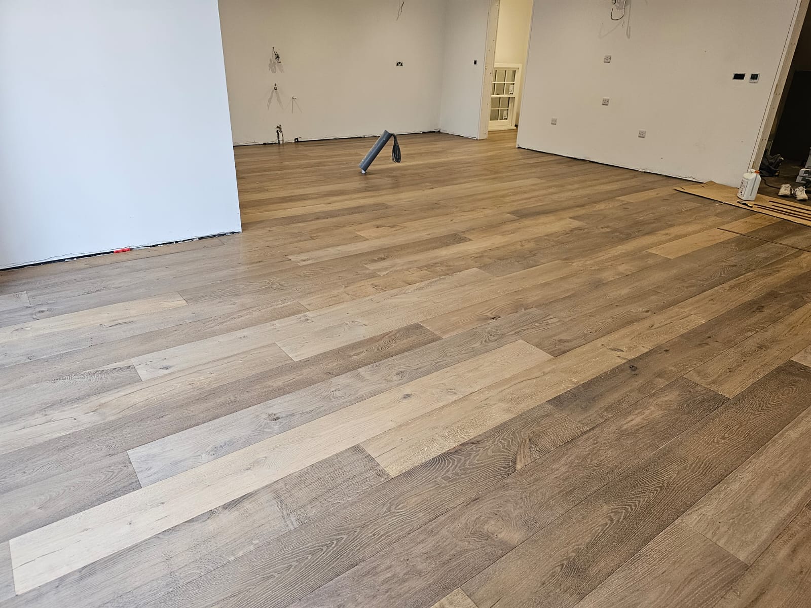 Chevry Smoked White Oiled Plank Wood Flooring Fitted, Winchester