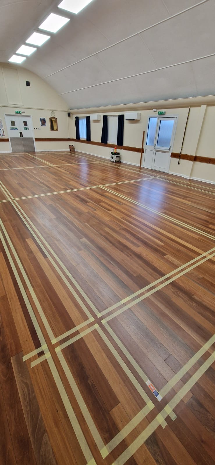 Idmiston Parish Memorial Hall Wood Floor Sanded & Restored, Salisbury