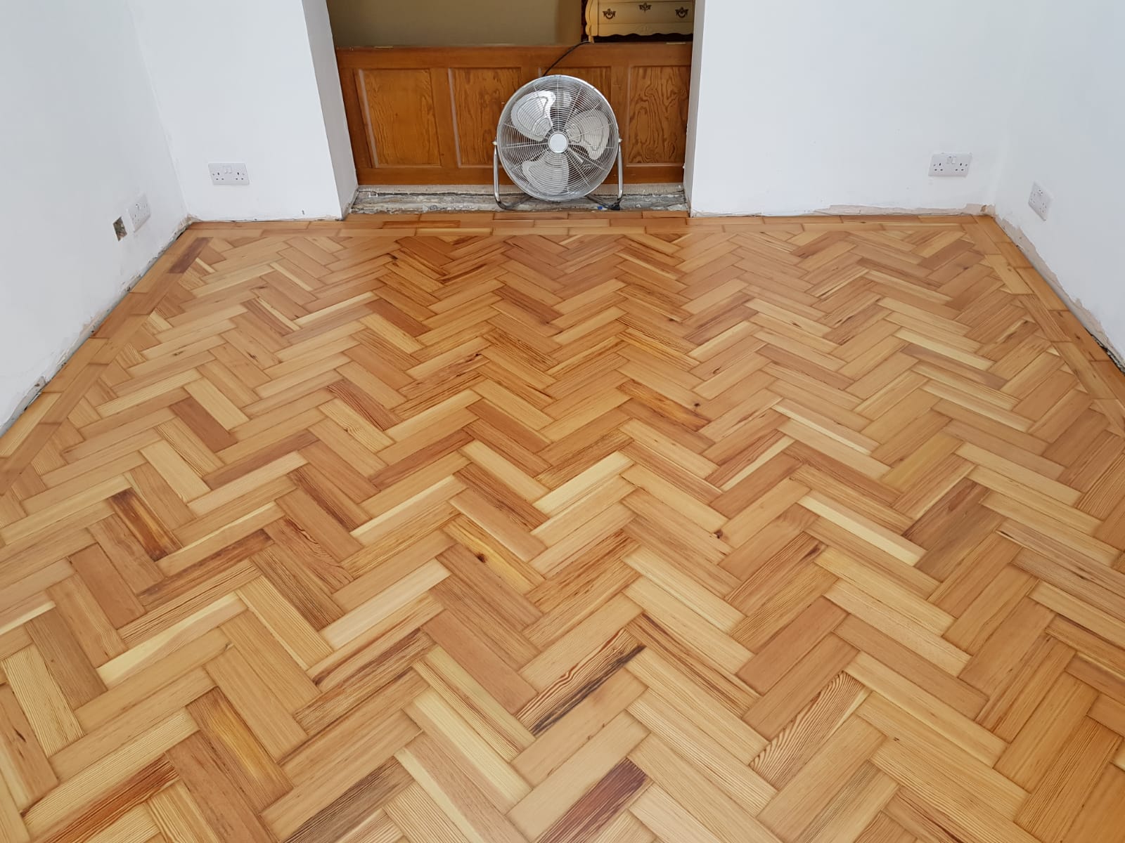 Reclaimed Pine Floor Fitted, Sanded & Finished, Fordingbridge