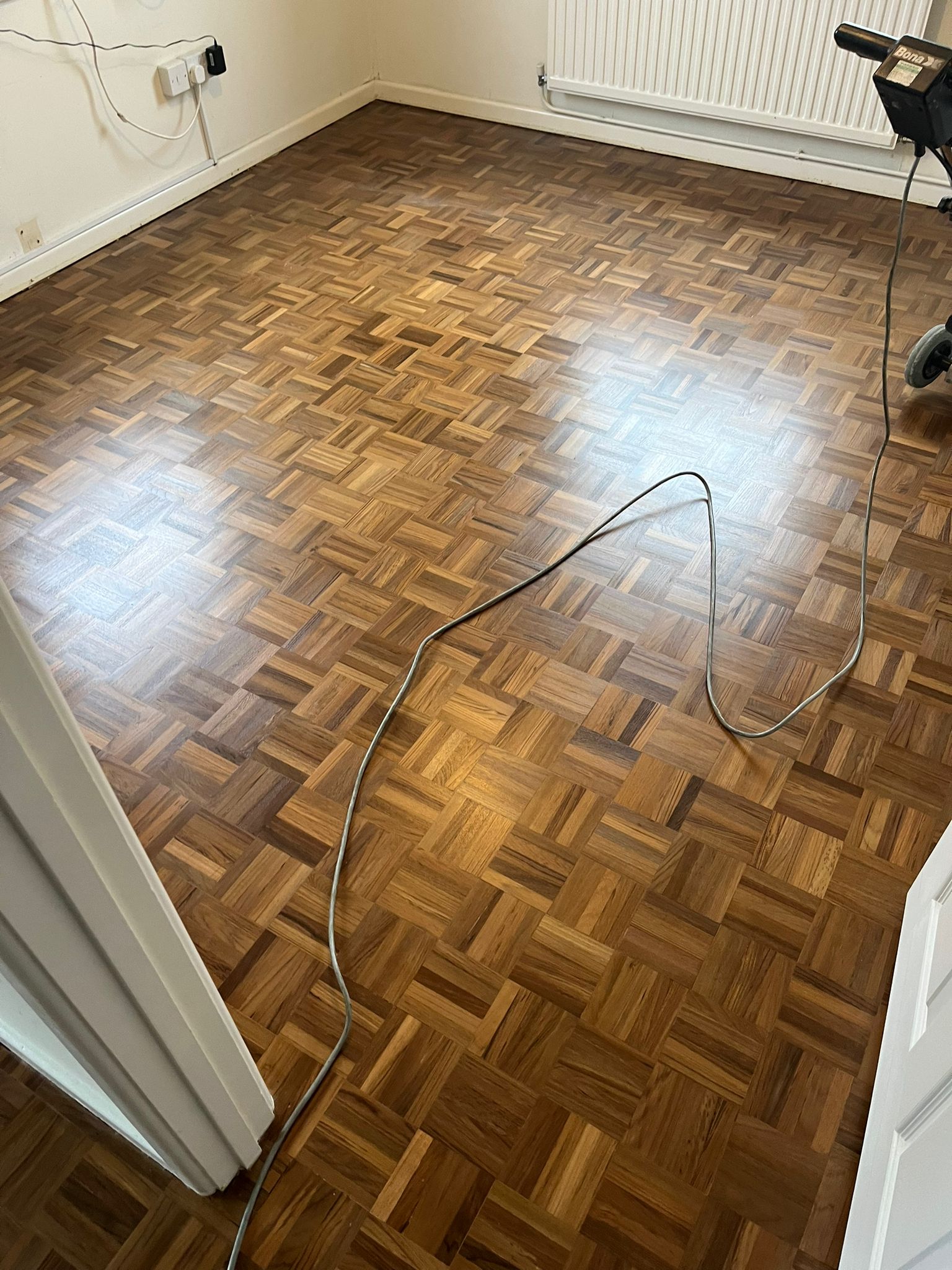 Iroko Mosaic Parquet Restoration, Bishopstone