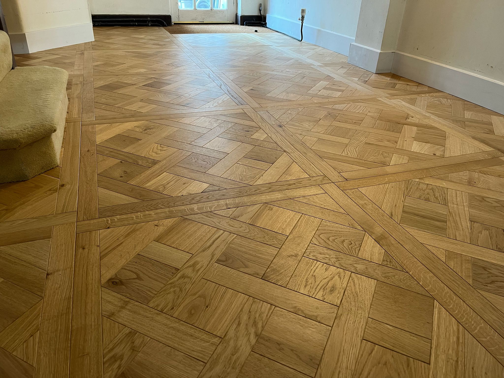 Select Grade Oak Versailles Parquet Flooring Fitted, Salisbury