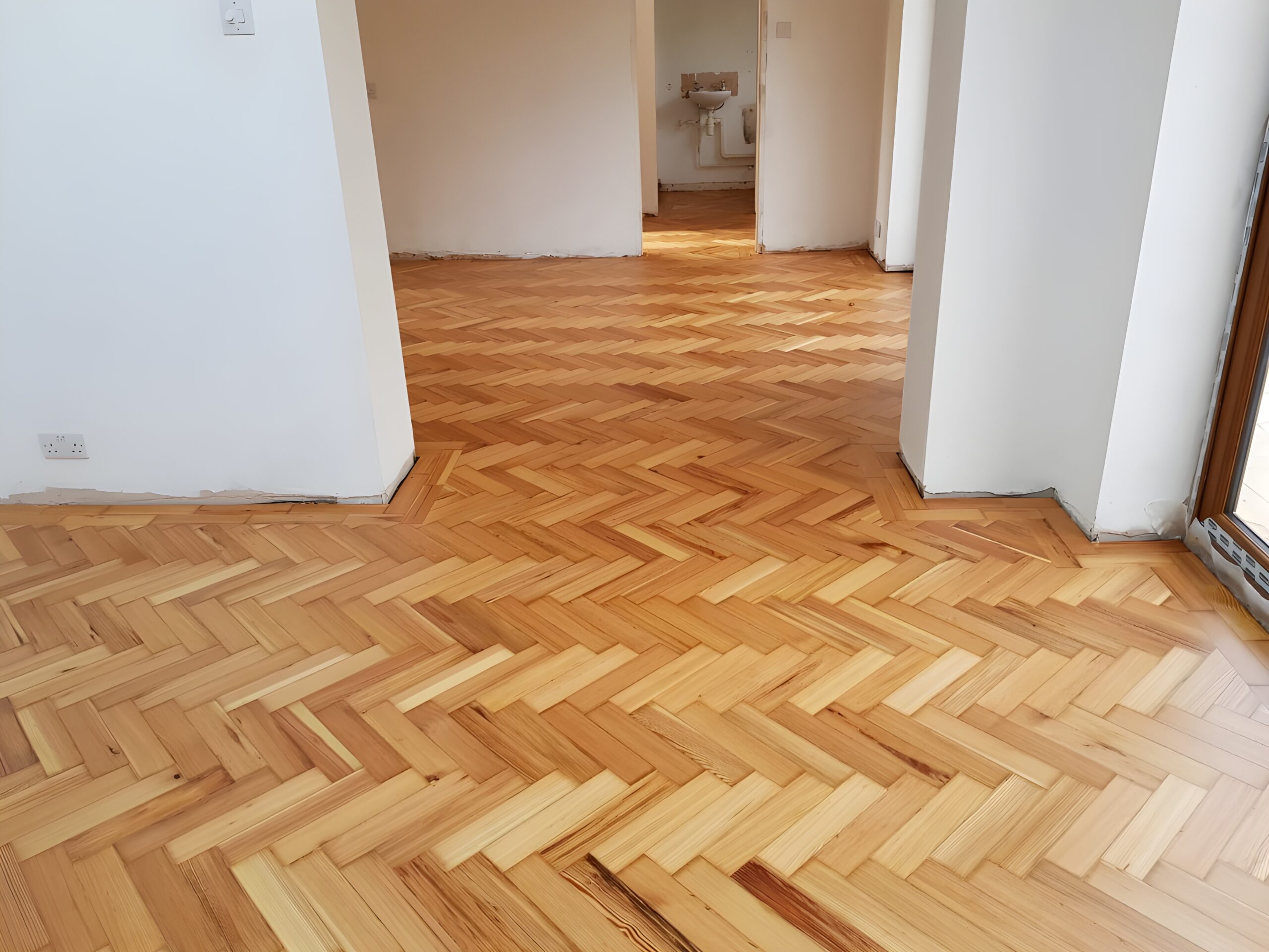 Reclaimed Pine Floor Fitted, Sanded & Finished, Fordingbridge