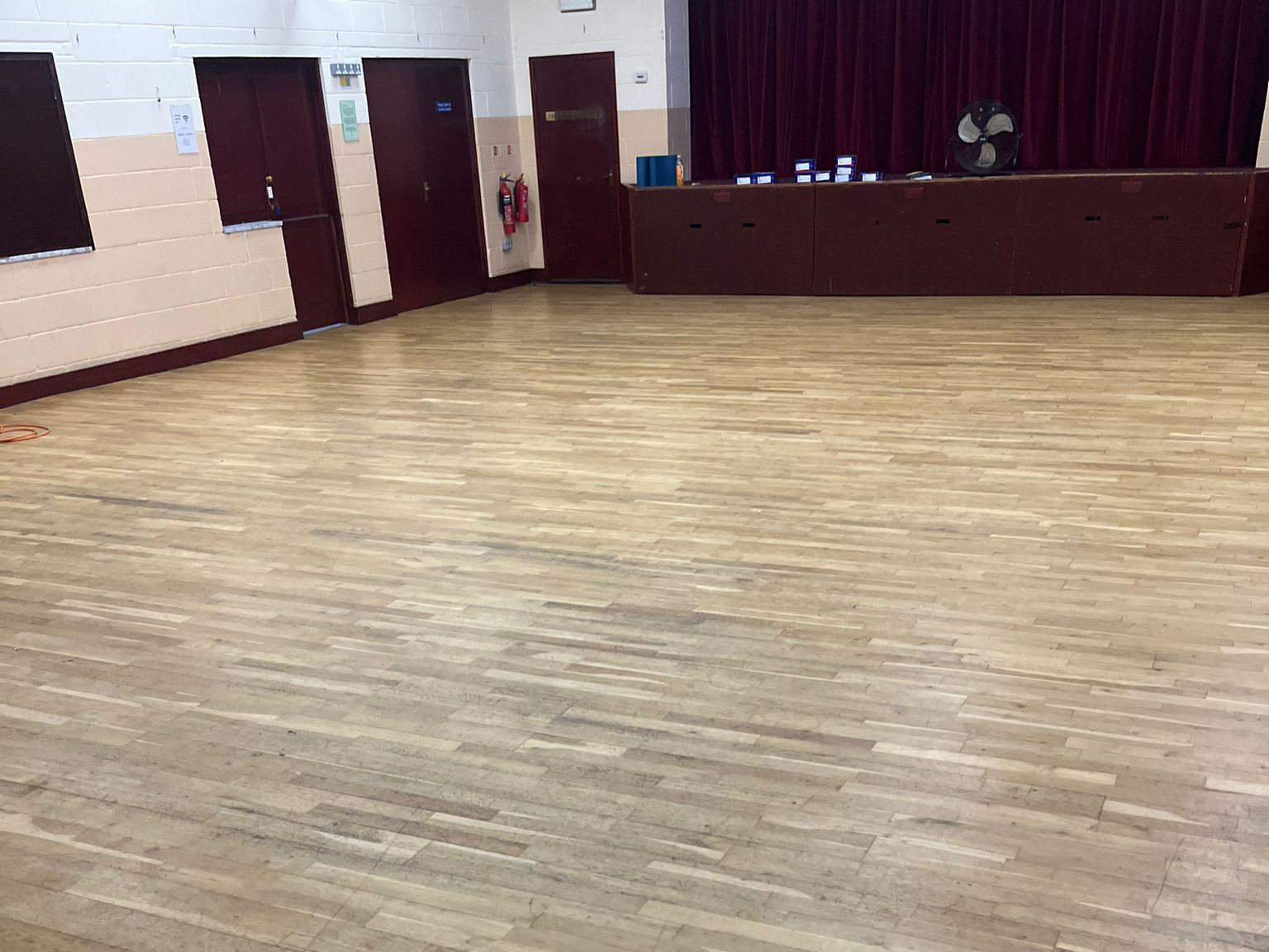 Village Hall Wood Floor Sanded & Restored, Shipton Bellinger, Tidworth