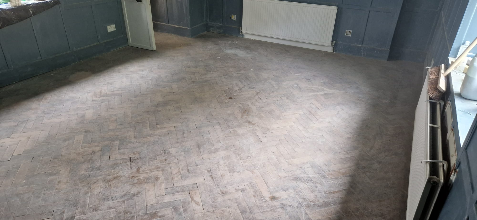 Maple Herringbone Parquet Floor Restoration, Alderbury