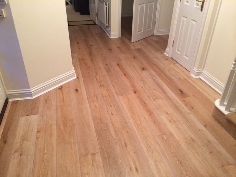 White wash oiled oak wood flooring installed in Trowbridge