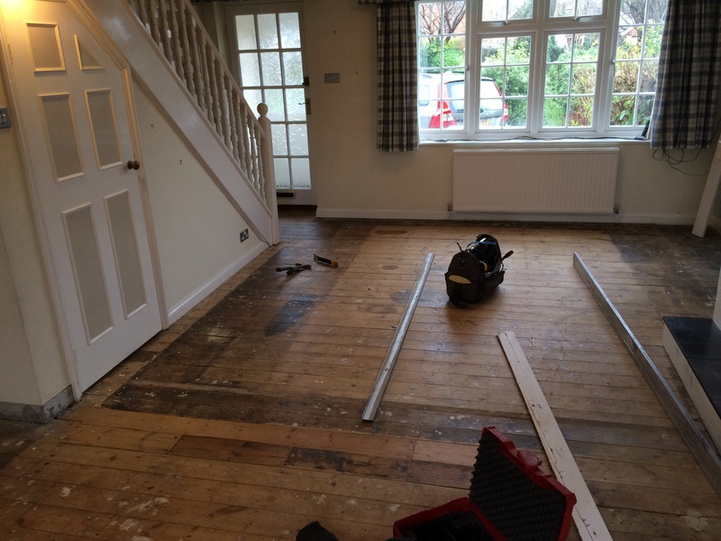 Rustic oak oiled wood flooring installed in Dorset