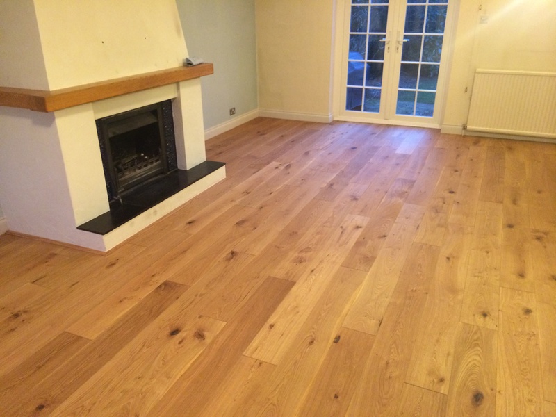 Rustic oak oiled wood flooring installed in Dorset