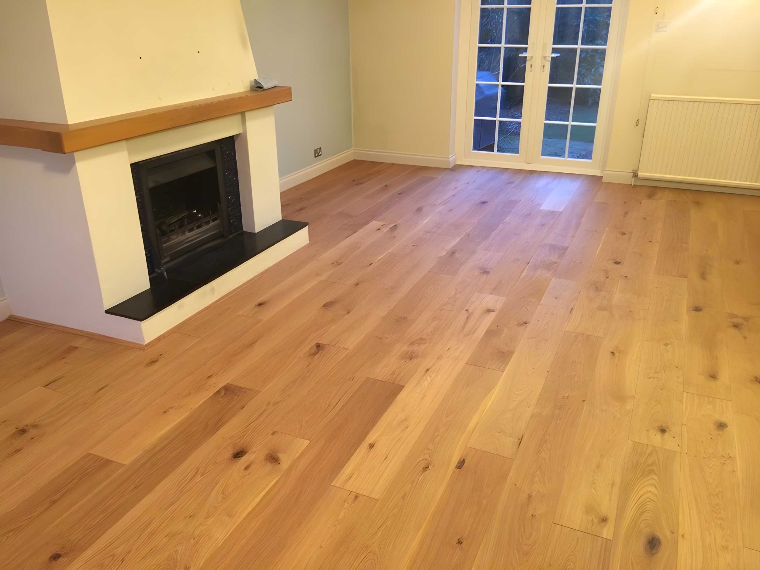 Rustic oak oiled wood flooring installed in Dorset