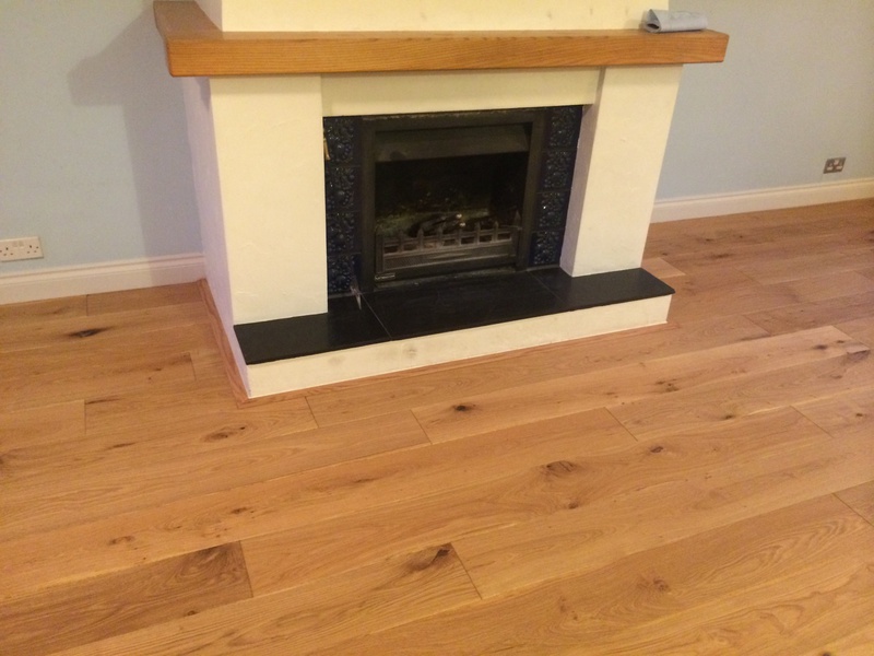 Rustic oak oiled wood flooring installed in Dorset