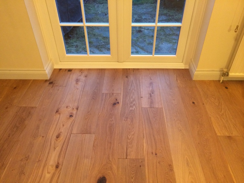 Rustic oak oiled wood flooring installed in Dorset