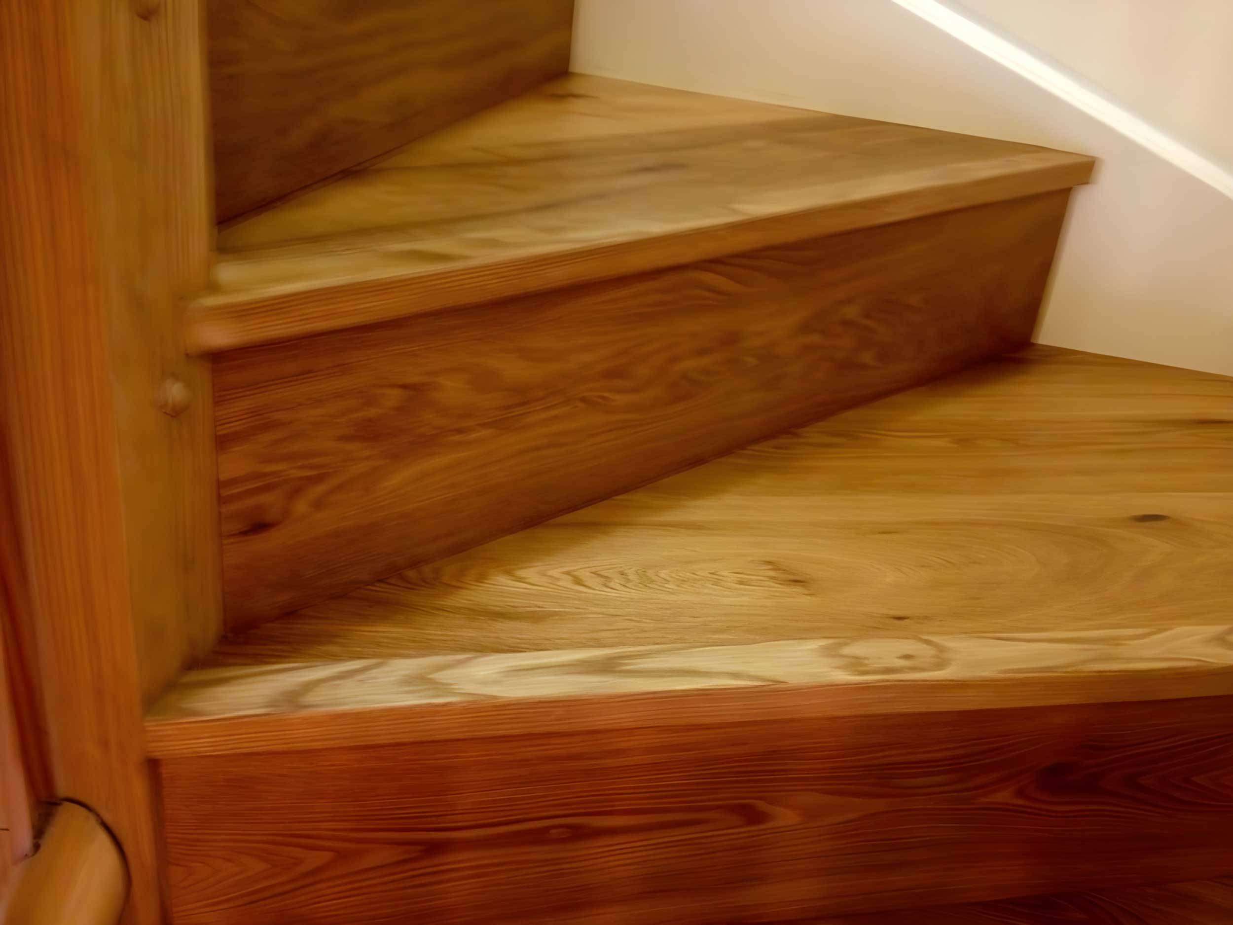 Stairs cladded with oak wood flooring in Wiltshire