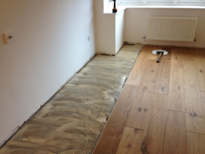 Rustic oak wooden floor fitted in Tisbury, Wiltshire