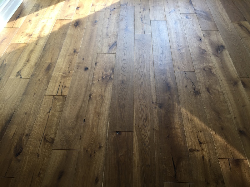 Smoked & Distressed Engineered Oak Plank Wood Flooring, Blandford, Dorset