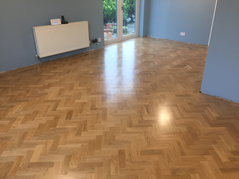 Solid prime oak parquet flooring installed in Southampton by our craftsman