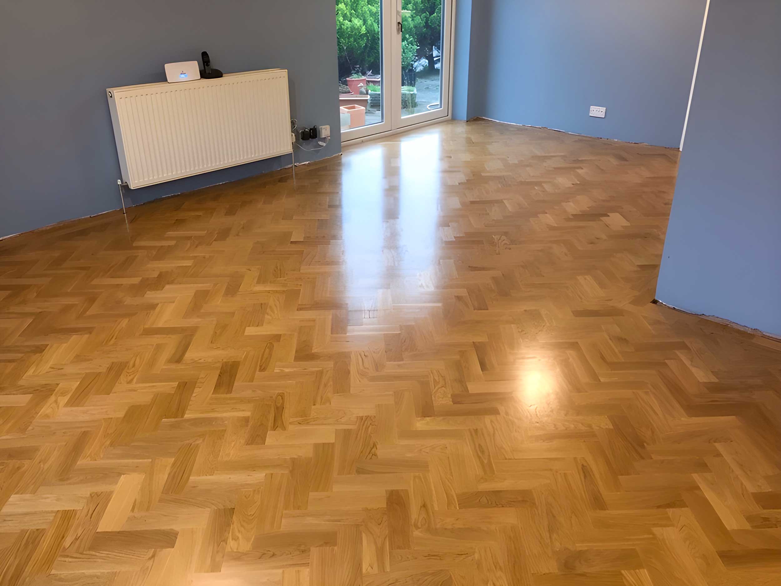 Solid prime oak parquet flooring installed in Southampton by our craftsman