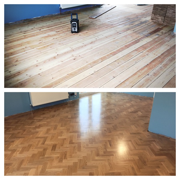 Solid prime oak parquet flooring installed in Southampton by our craftsman