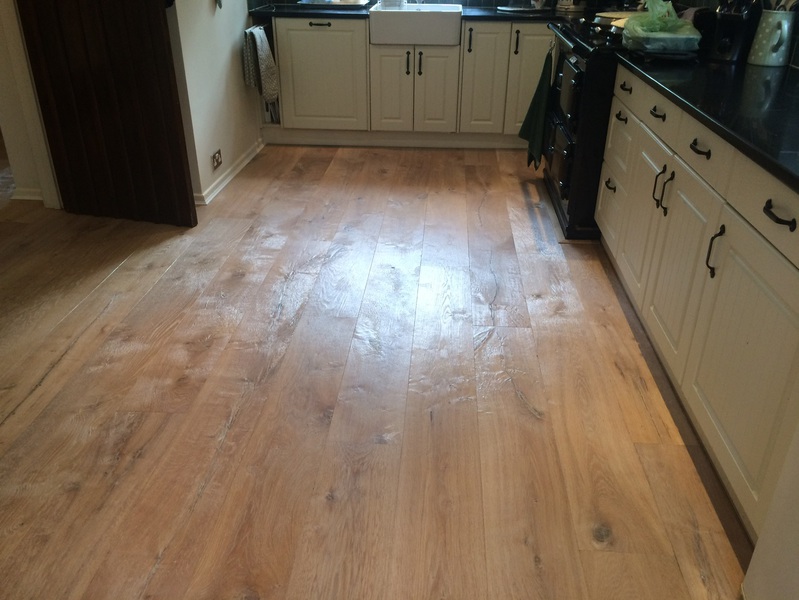 Ripped Oak Flooring from Railway Sleepers Installed, Ringwood