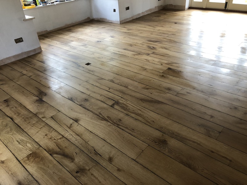 Cracked oak engineered aged flooring - bespoke hand finished perfection - Southampton