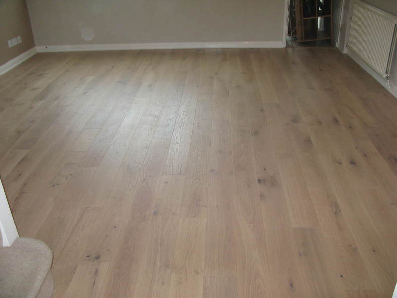Aged oak wood floor installed in Bournemouth