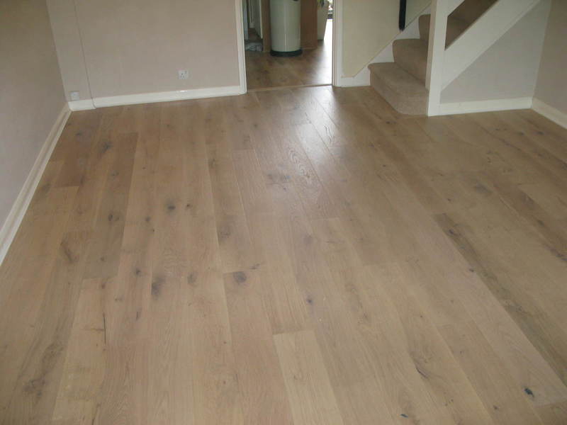 Aged oak wood floor installed in Bournemouth