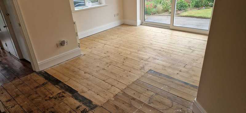 Smoked oak distressed engineered wood installed in Southampton
