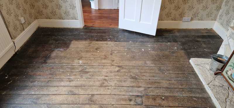 Smoked oak distressed engineered wood installed in Southampton