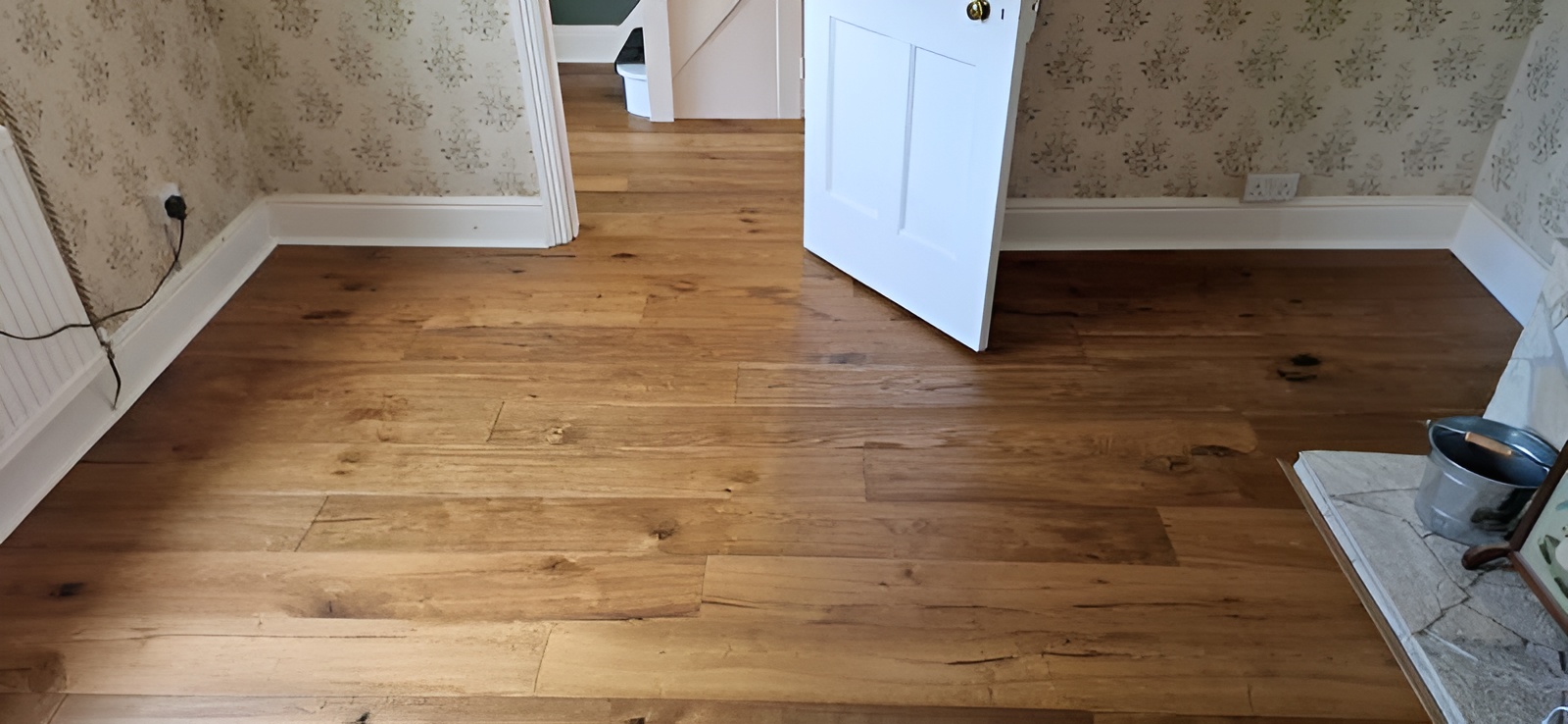 Smoked oak distressed engineered wood installed in Southampton