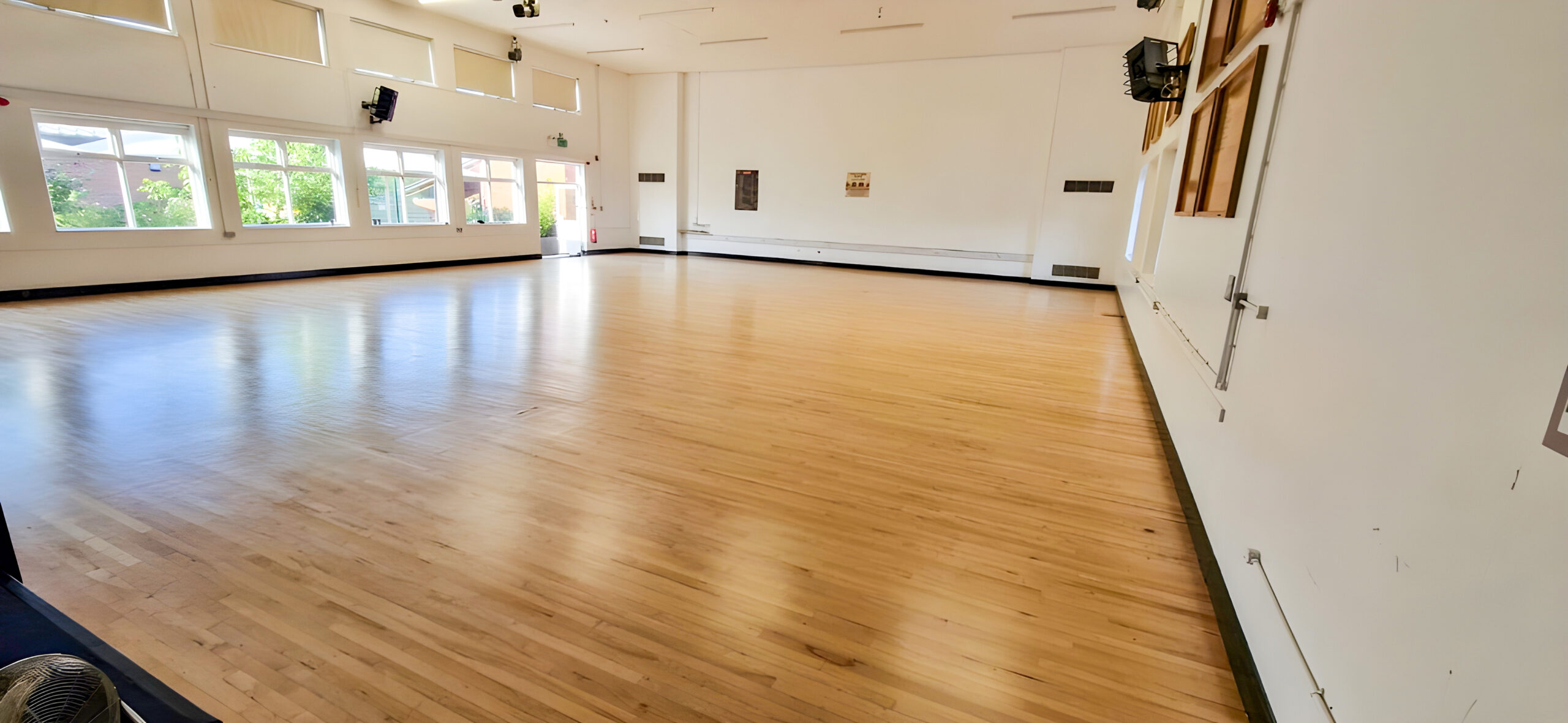 Solid Maple Strip School Floor Sanded & Restored, Trafalgar School, Downton
