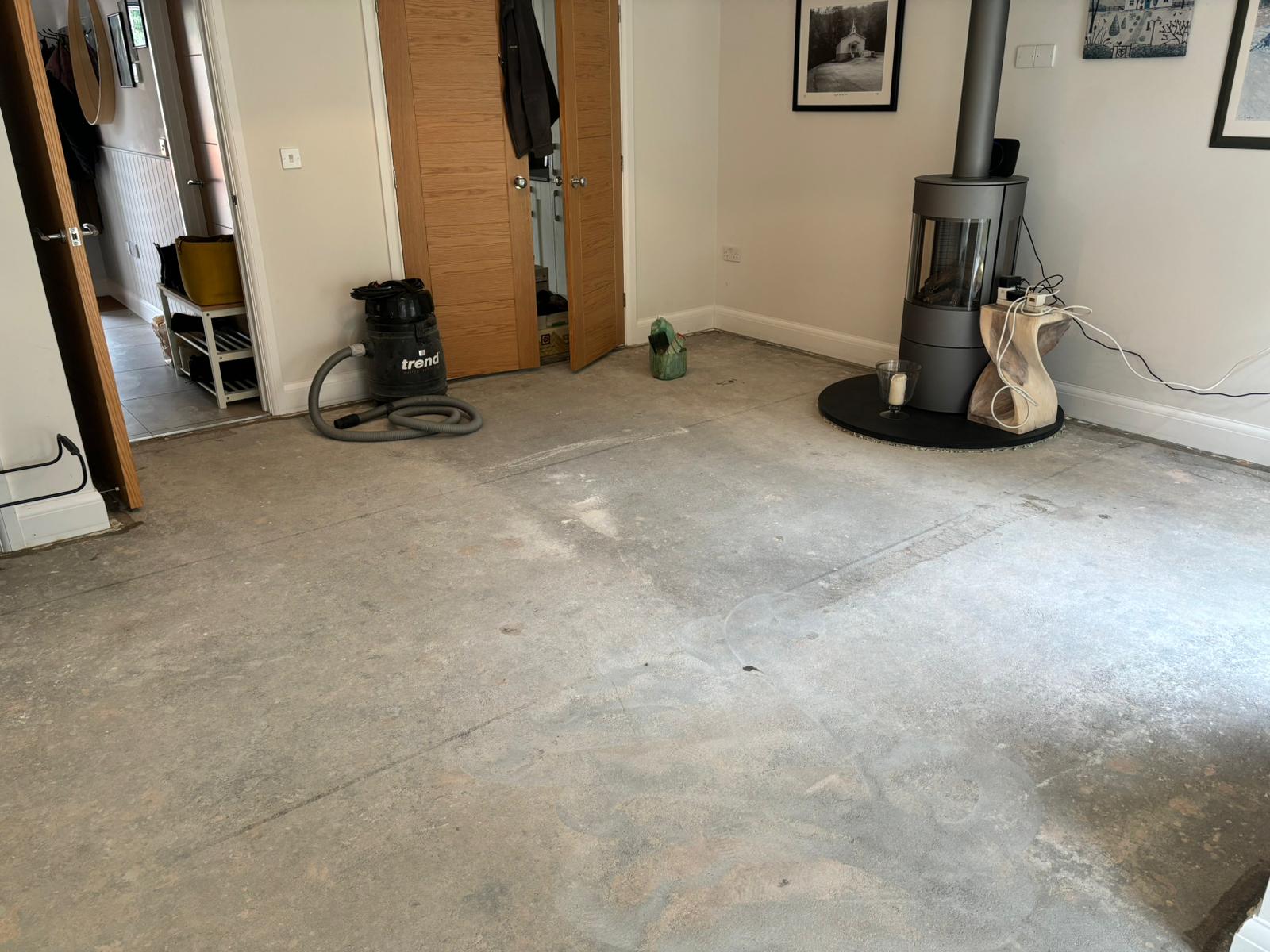 Brushed Herringbone Parquet Wood Floor Installed, Salisbury