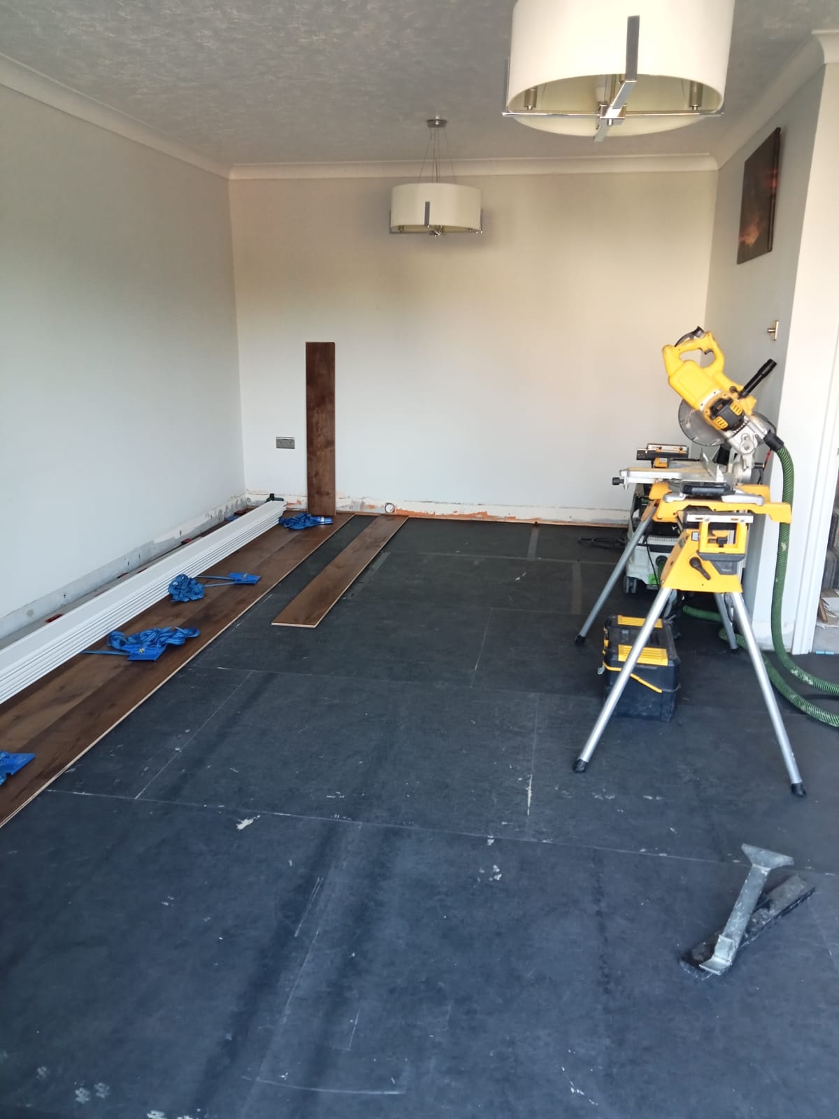 Ripped & Cracked Oak Plank Wood Flooring Fitted, Southampton