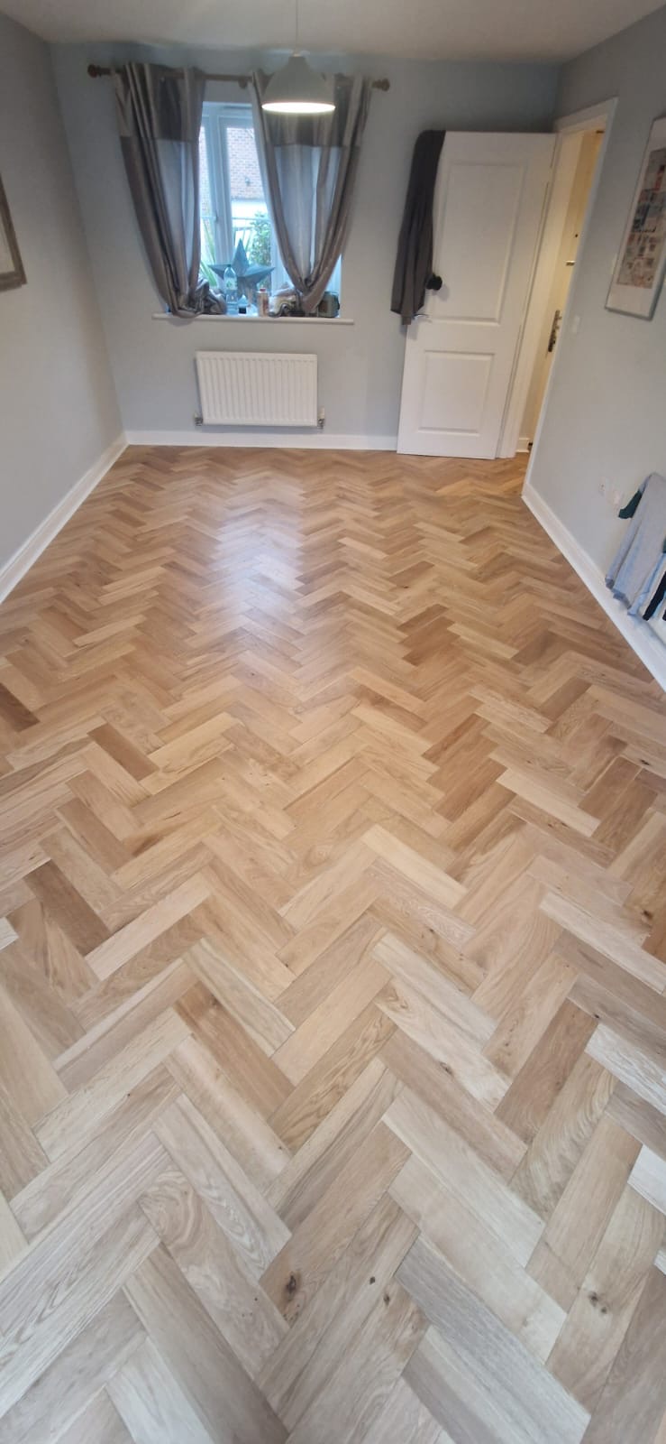 Rustic Oak Parquet Wood Flooring Installation, Downton, Salisbury