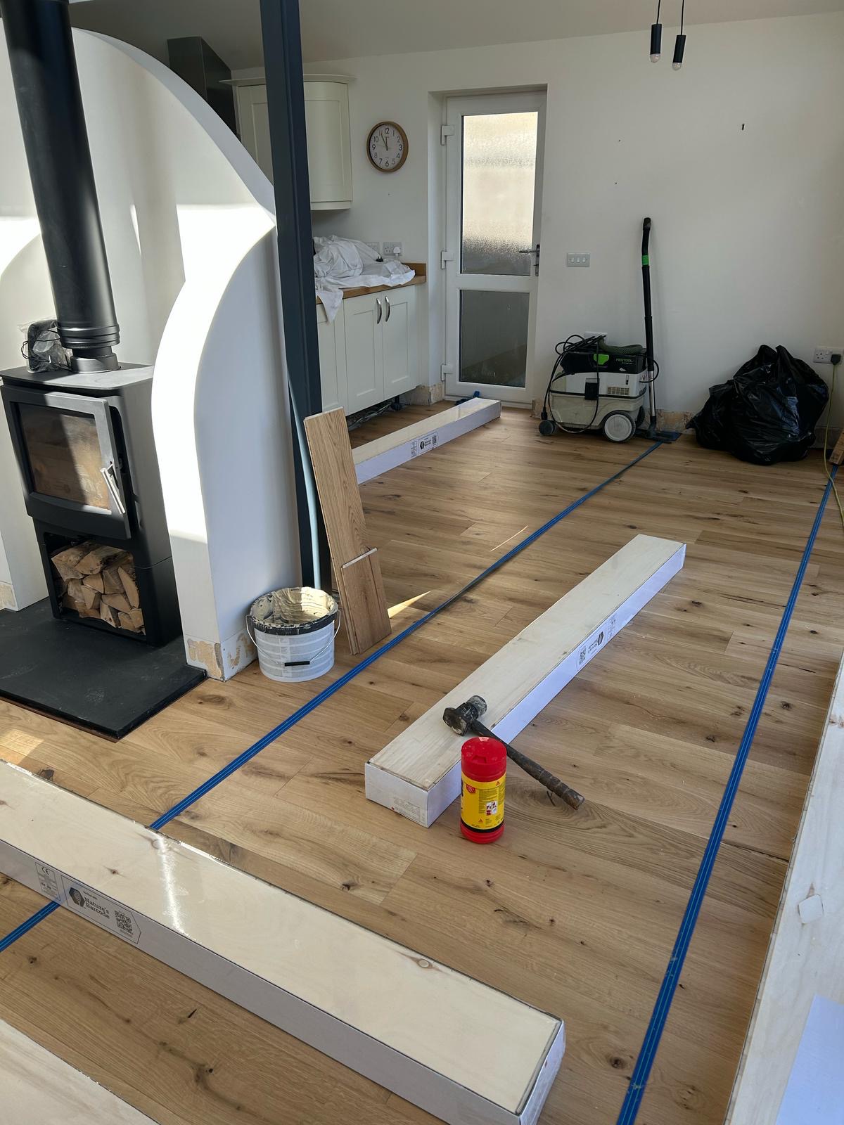 Rustic Oak Plank Wood Flooring Supplied & Fitted, Andover