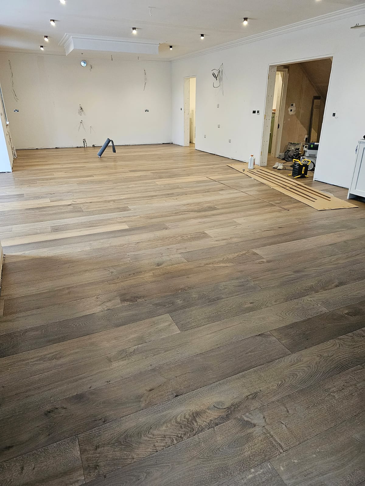 Chevry Smoked White Oiled Plank Wood Flooring Fitted, Winchester