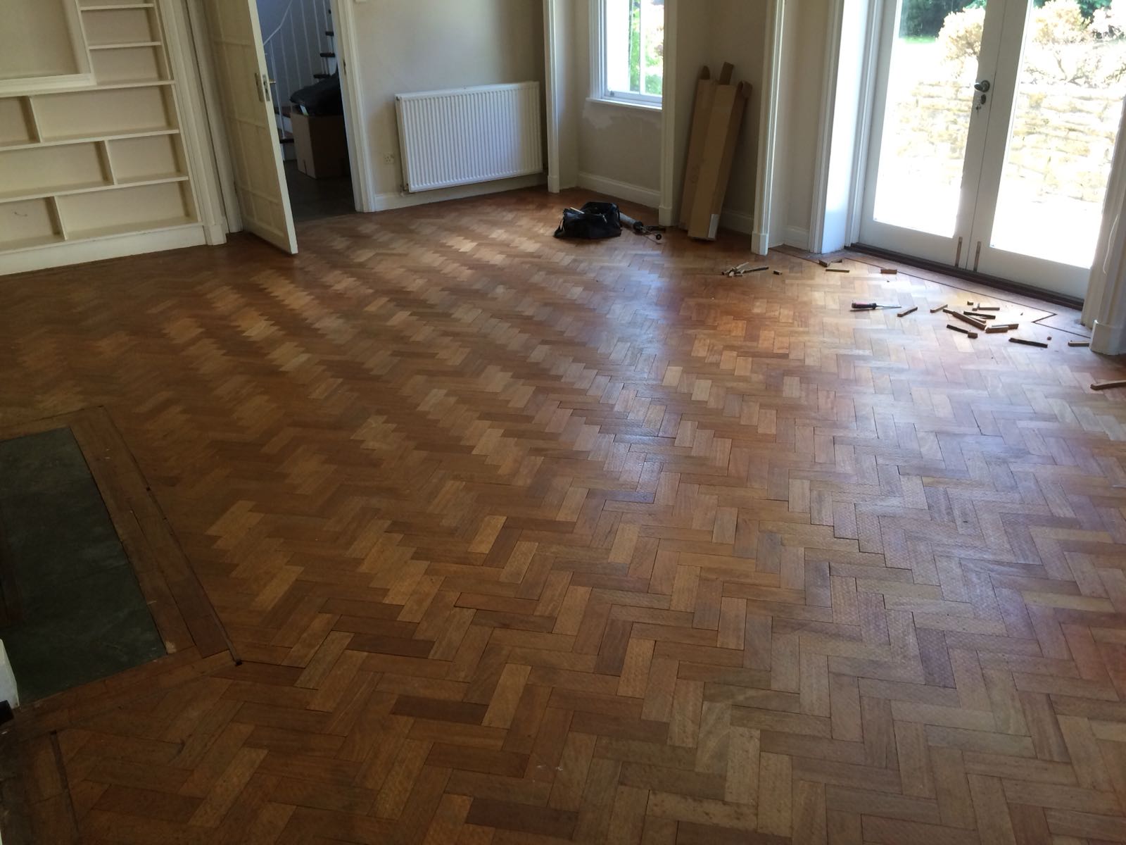 Herringbone Parquet Floor Restoration, Ringwood