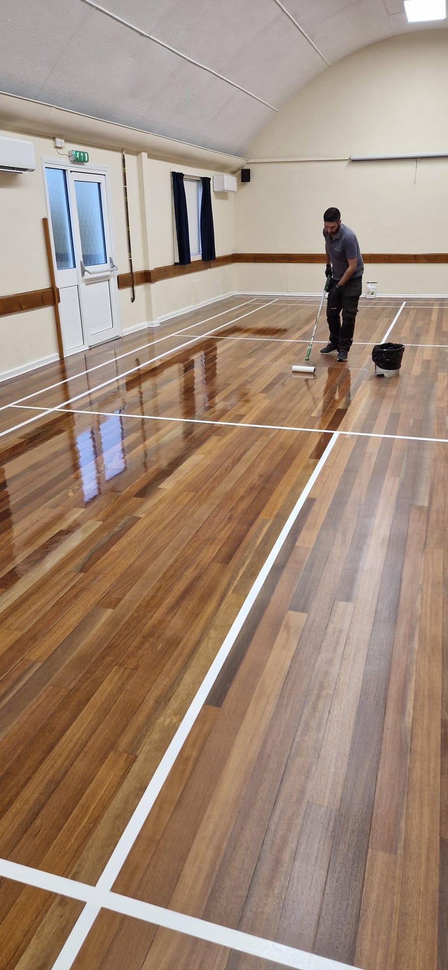 Idmiston Parish Memorial Hall Wood Floor Sanded & Restored, Salisbury