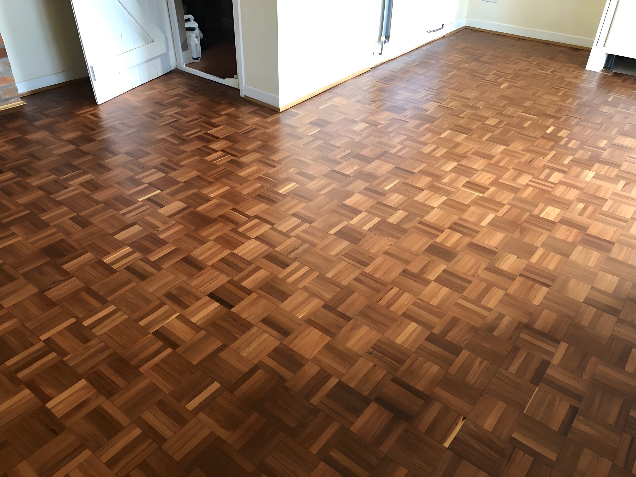Mosaic Parquet Floor Sanded & Restored, Lymington