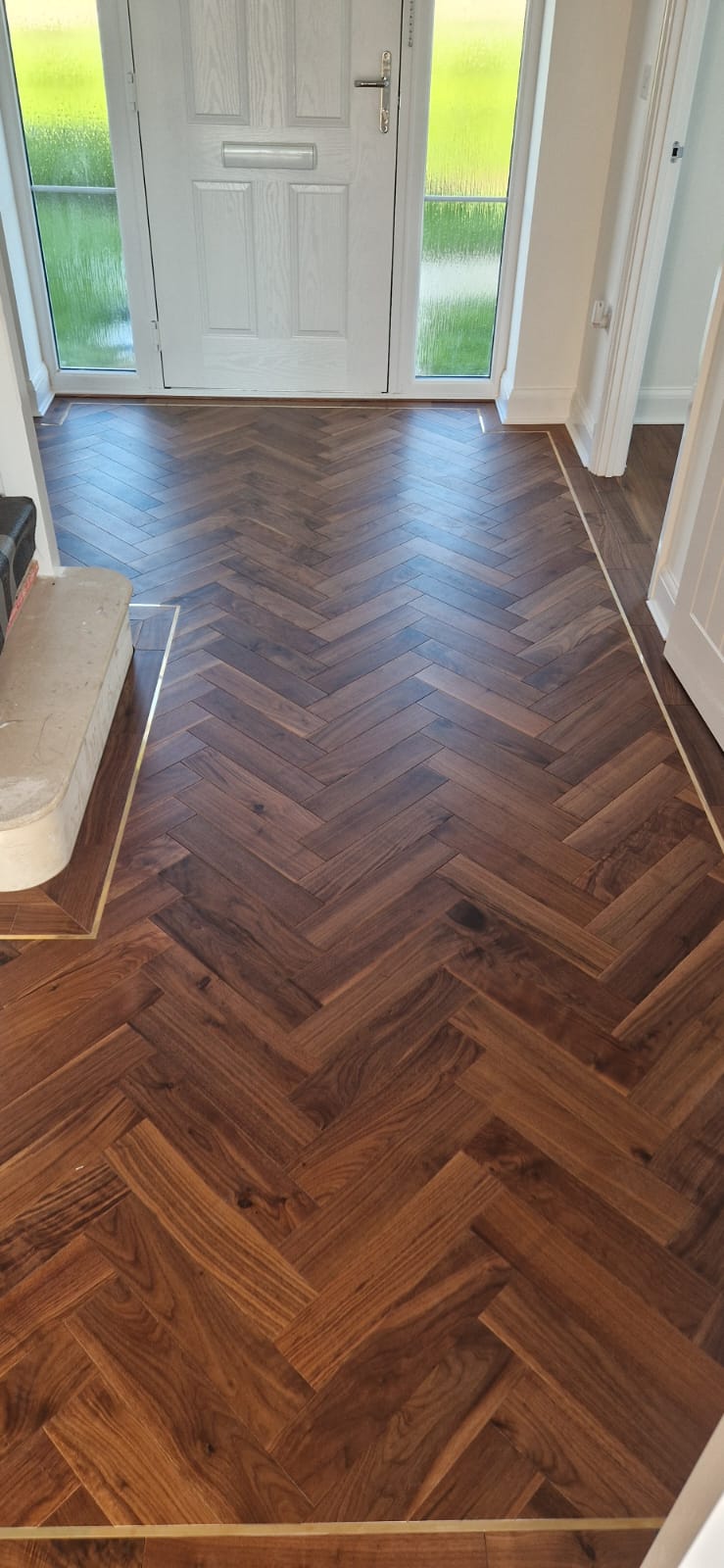 Black American Walnut Plank & Parquet Floor Installation, Salisbury