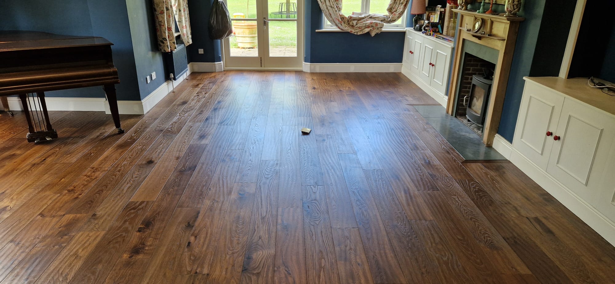 Supplied & Fitted Rustic Smoked Oak Plank Wood Flooring, Ringwood