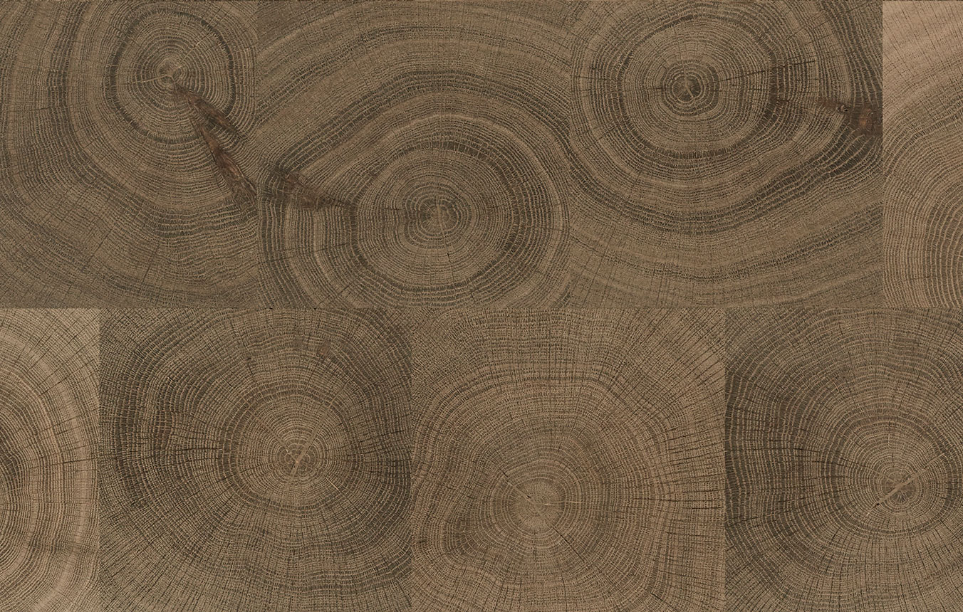 End grain plank close up.