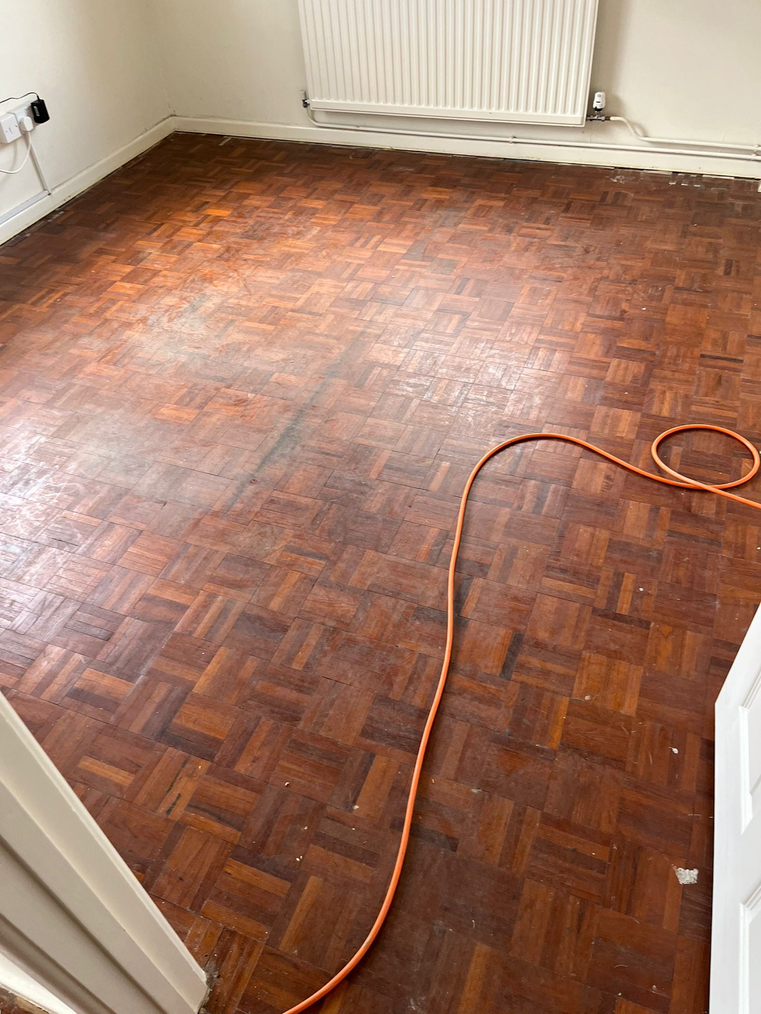 Iroko Mosaic Parquet Restoration, Bishopstone