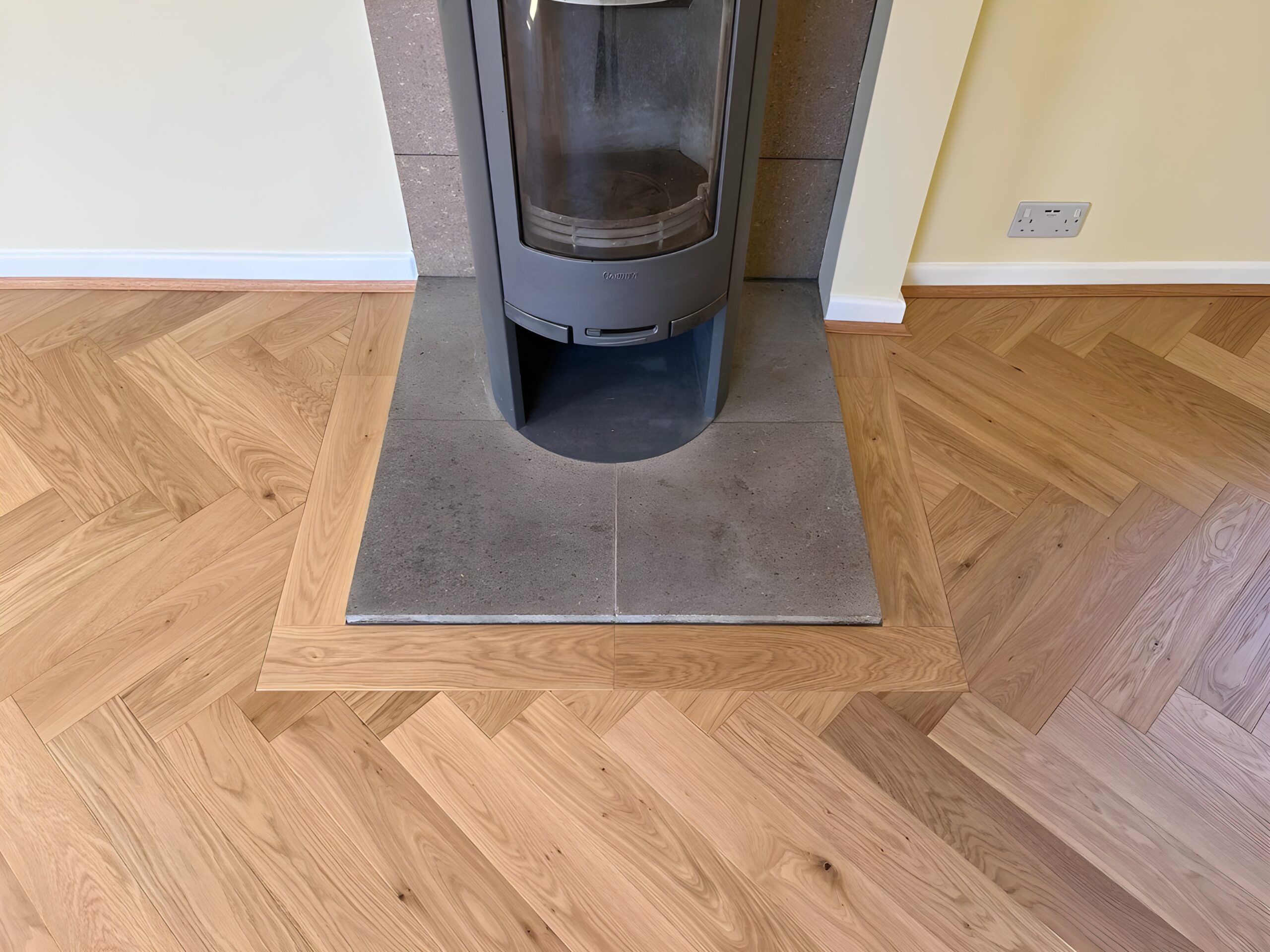 Large-Format Select Oak Herringbone Parquet Flooring Supplied & Fitted, Ringwood