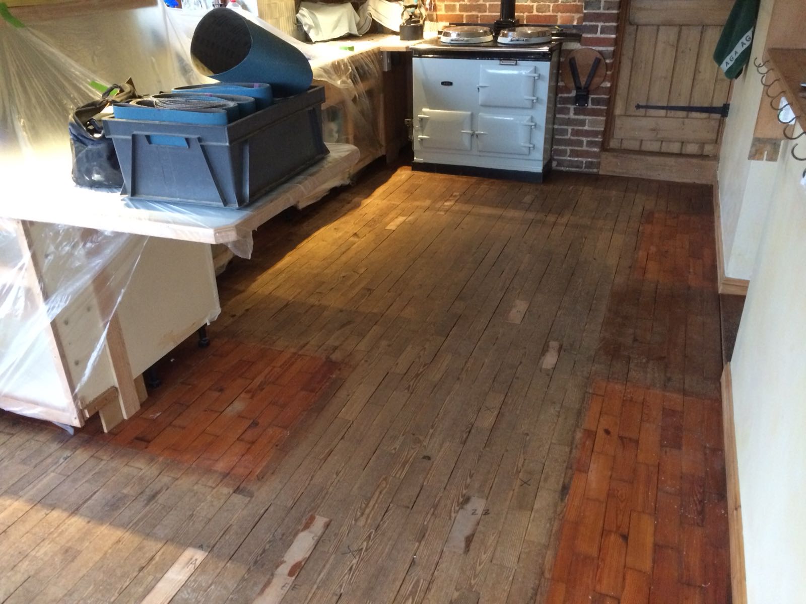 Pine Brick Affect Parquet Restoration & Finish, Southampton