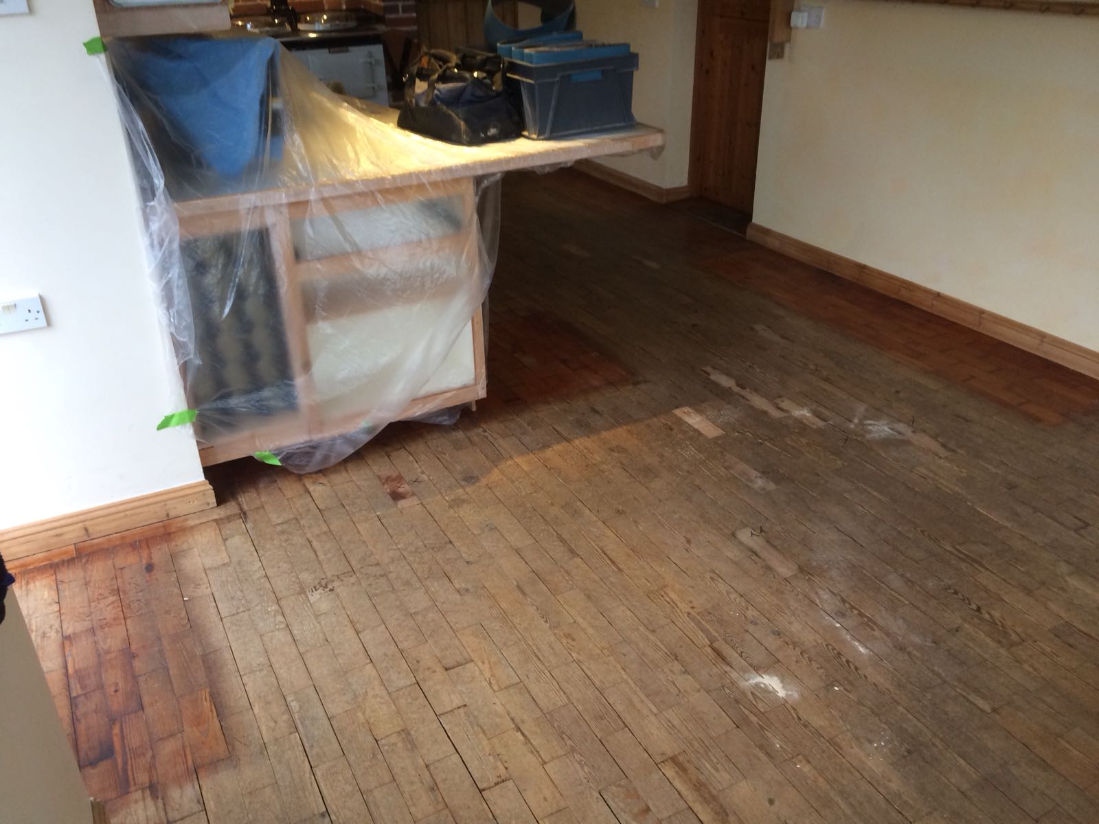 Pine Brick Affect Parquet Restoration & Finish, Southampton